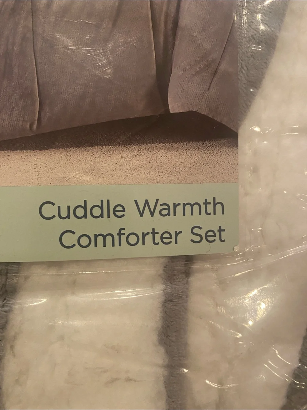 Truly Soft King Cuddle Warmth Comforter Set - Gray/White